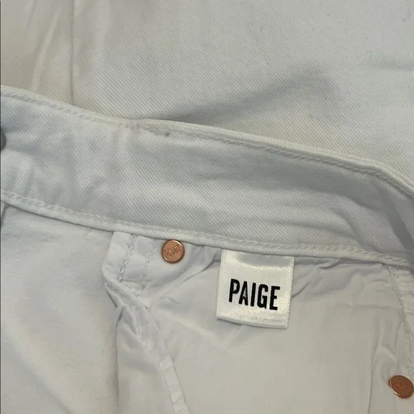 NWT Anthropologie PAIGE Anessa High Rise Wide Leg Ankle Jeans Size 23 White - Picture 15 of 16